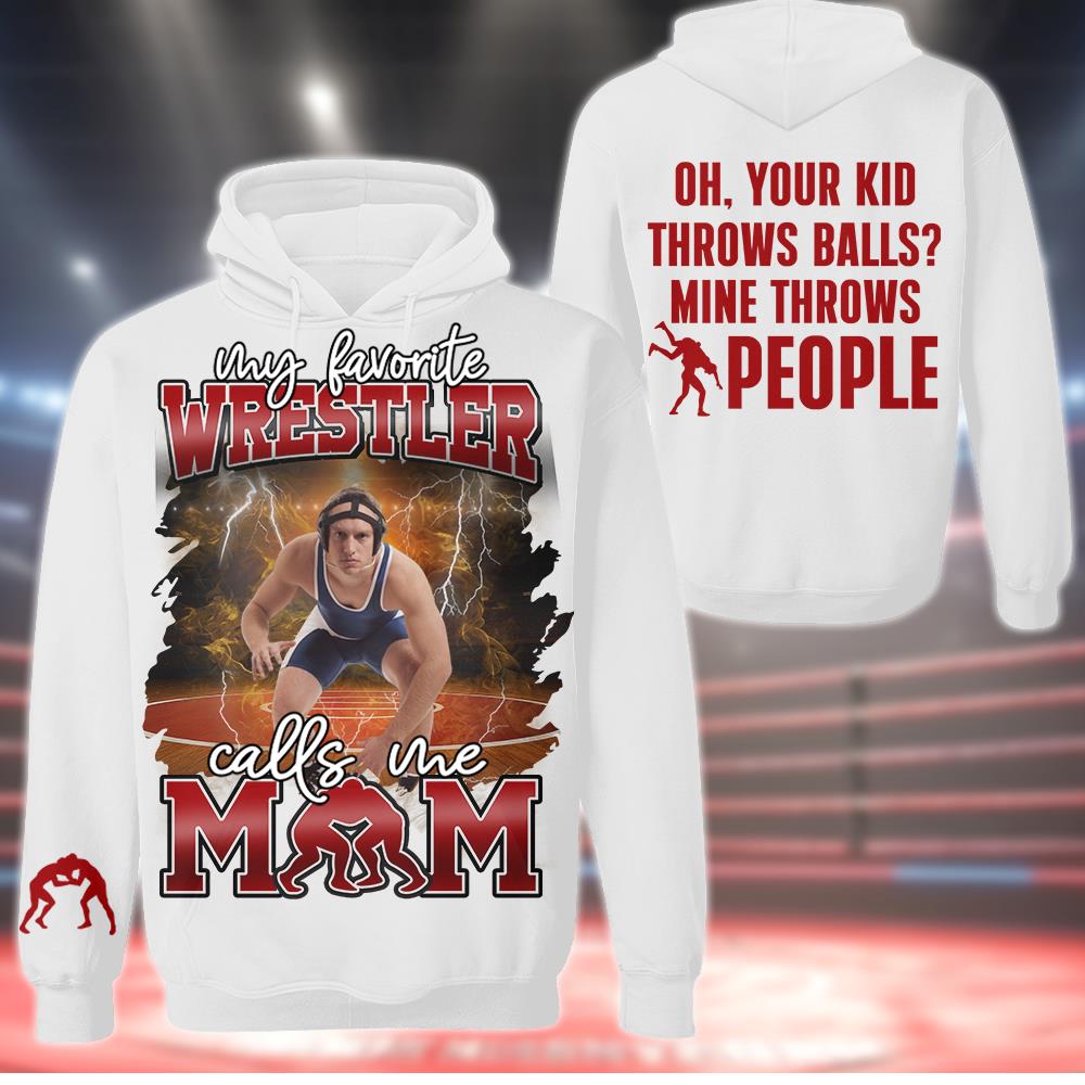My Favorite Wrestler Calls Me Mom - Personalized All Over Print Shirt For Wrestling Family NA04 Nh00