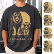 Retro Vintage Lion Dad And Kids Daddy Protector - Personalized Shirt - Cool Father's Day Gift For Dad, Husband Hv01 Vr2