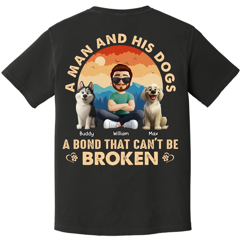 A Girl And Her Dog A Bond That Can't Be Broken - Personalized Shirt - Gift For Dog Lover Vr2 T1807 Hv01