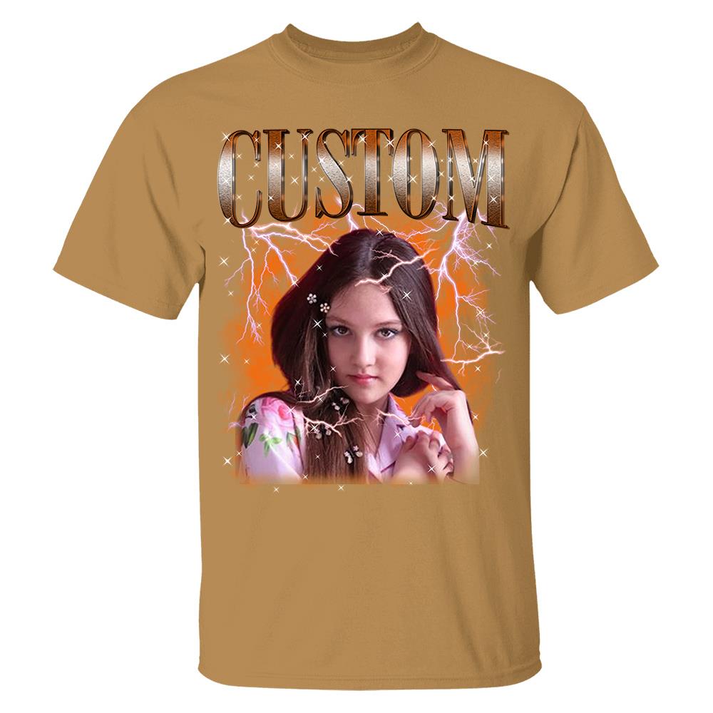 Custom Bootleg Rap Tee Shirt for Boyfriend Girlfriend Custom Face Tshirt Vintage Graphic Shirt Nh00