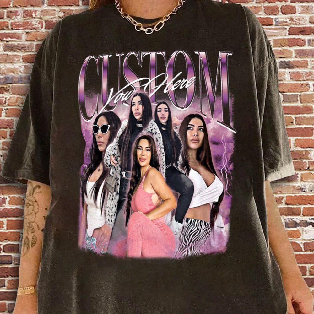 Custom Girlfriend Face Bootleg Rap Tee, Custom Boyfriend Vintage Graphic 90s Tshirt, Custom Photo Shirt, CUSTOM Your Own Bootleg Idea Here
