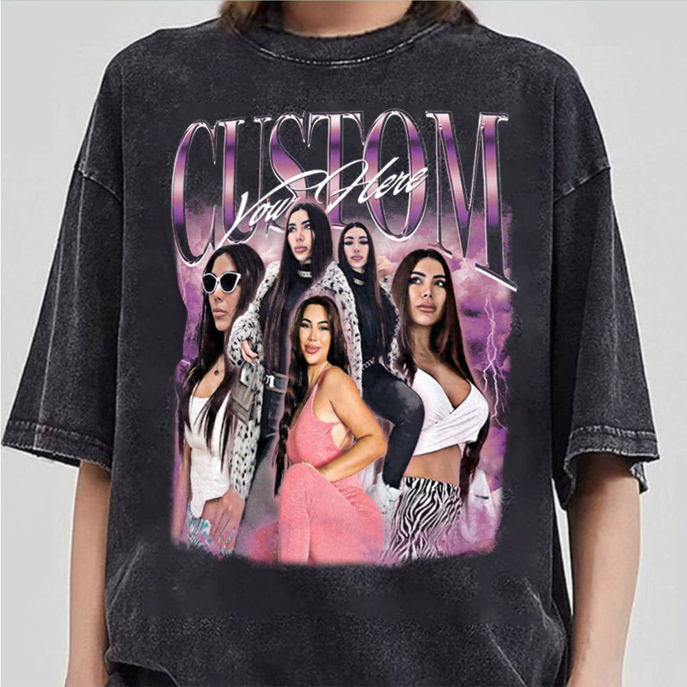 Custom Girlfriend Face Bootleg Rap Tee, Custom Boyfriend Vintage Graphic 90s Tshirt, Custom Photo Shirt, CUSTOM Your Own Bootleg Idea Here