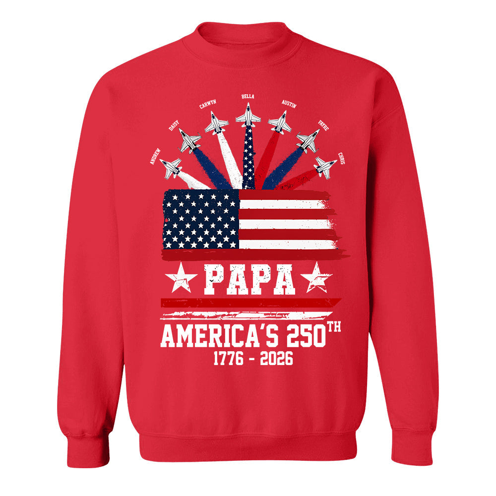 Custom Papa America 250th Anniversary, Gift For Dad Grandpa L0411 TH23