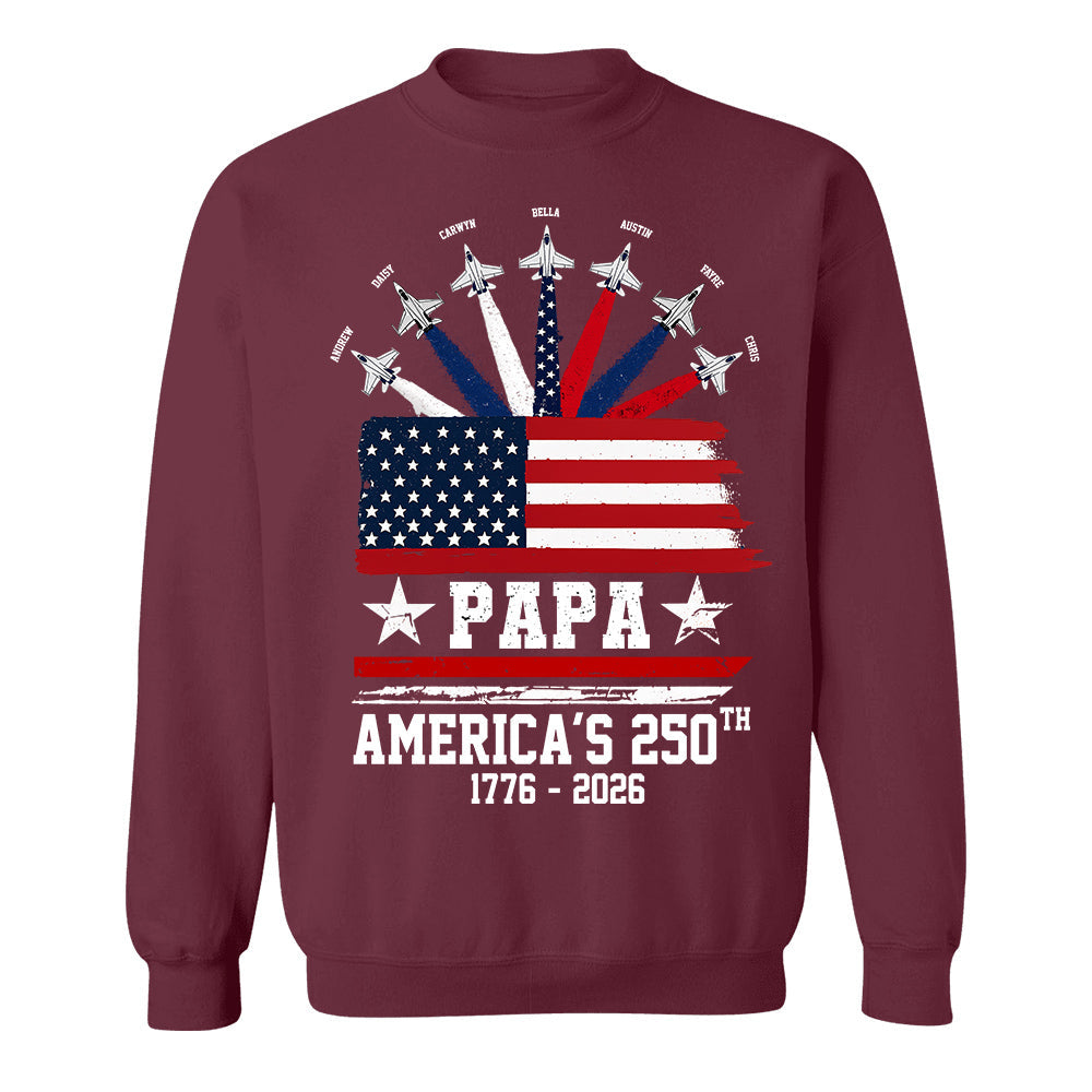 Custom Papa America 250th Anniversary, Gift For Dad Grandpa L0411 TH23