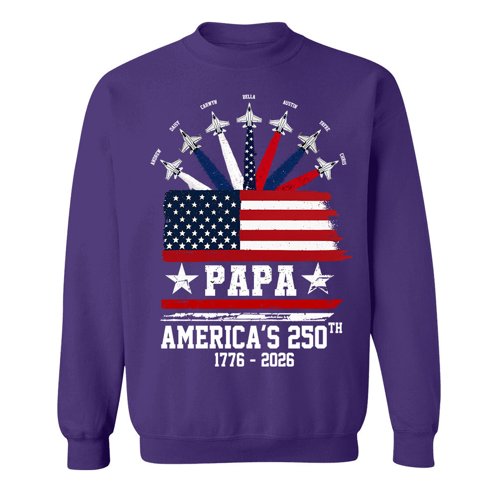 Custom Papa America 250th Anniversary, Gift For Dad Grandpa L0411 TH23