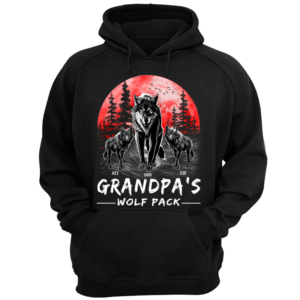 Grandpa Wolf Pack Personalized Shirt - Perfect Father's Day Gift for Grandfather & Dad