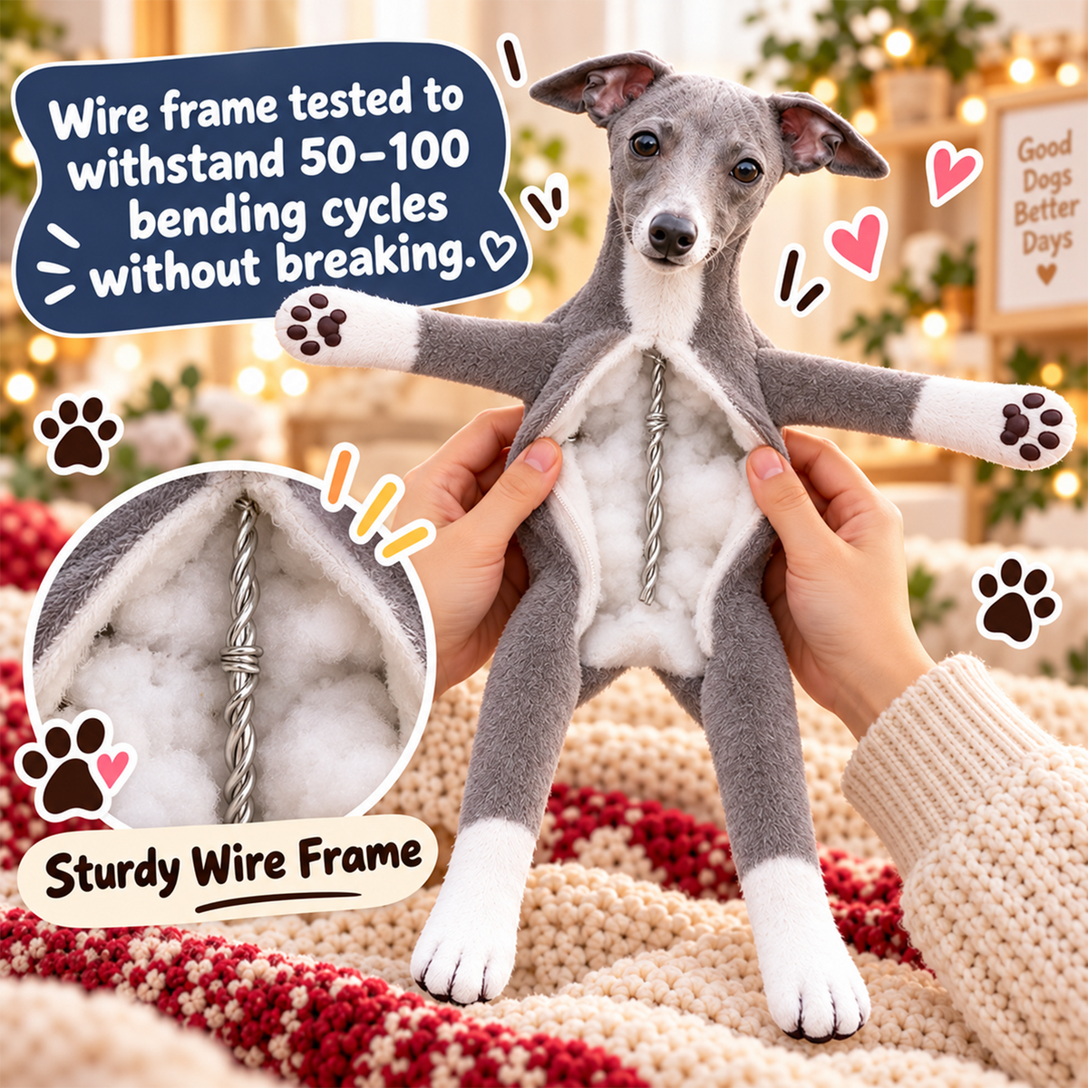 Personalized Greyhound Photo Pet Squishy Toy Poseable Plush Doll, Funny Gift For Dog Mom, Dad, Pet Lover T1807 T24 TL06