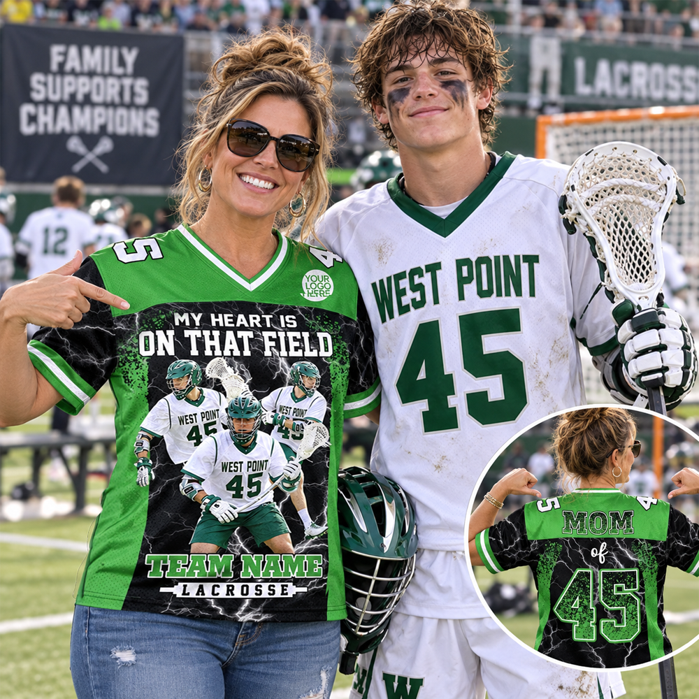 Custom My Heart Is On That Field Shirt, Lacrosse Shirt, Gift For Lacrosse Lovers L0411 Hv01