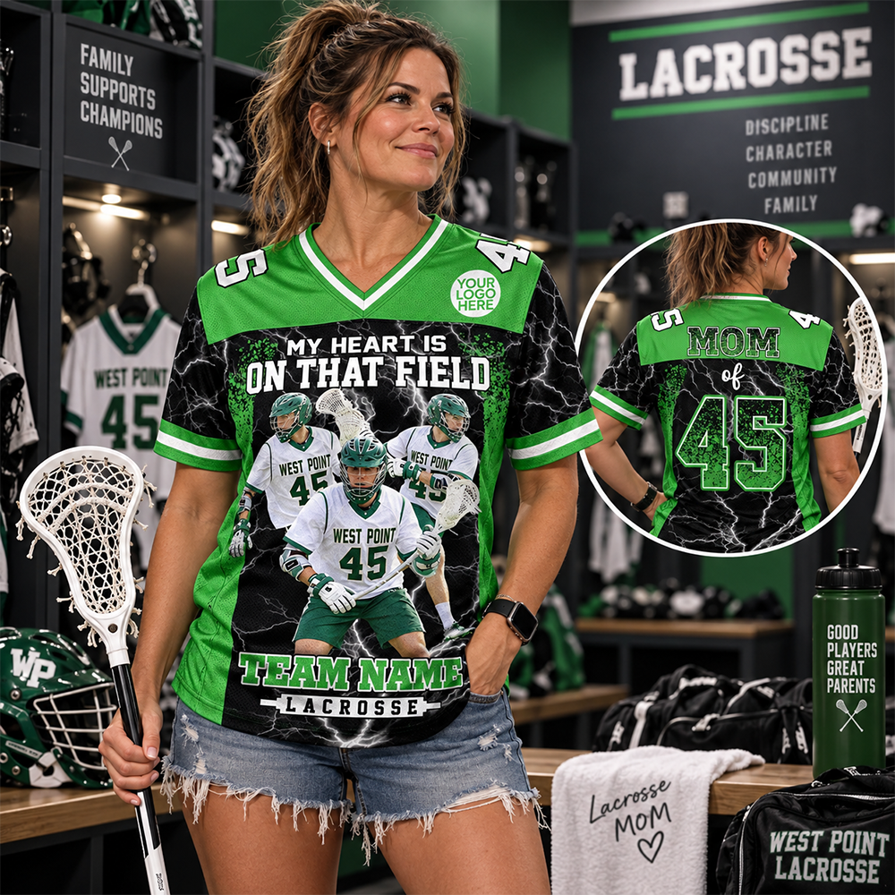 Custom My Heart Is On That Field Shirt, Lacrosse Shirt, Gift For Lacrosse Lovers L0411 Hv01