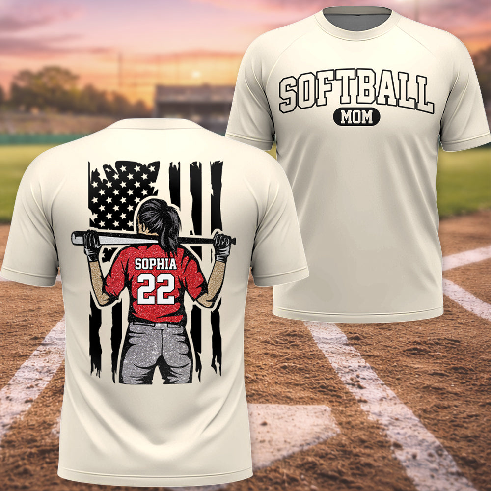 Softball Mom - I Will Always Be Your Biggest Fan - Personalized Shirt For Basketball Family NA02 Hv01
