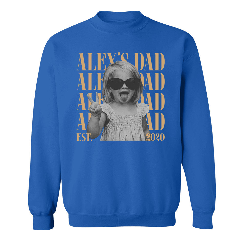 Custom Dad Vintage Photo Shirt: Personalized Fathers Day Shirt With Kids Photo, Funny Dad Shirt, Best Dad Ever Shirt, New Dad Gift VH01