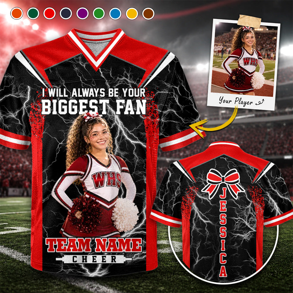 Custom I Will Always Be Your Biggest Fan Shirt, Cheer Mom Shirt,  Cheerleader Gift L0411 Hv01