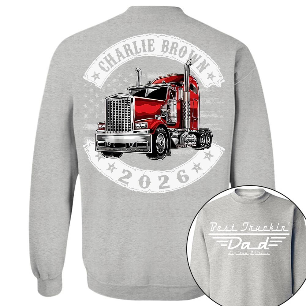 Best Truckin Dad Ever America Driver Dad Custom Shirt L0411 Hv01