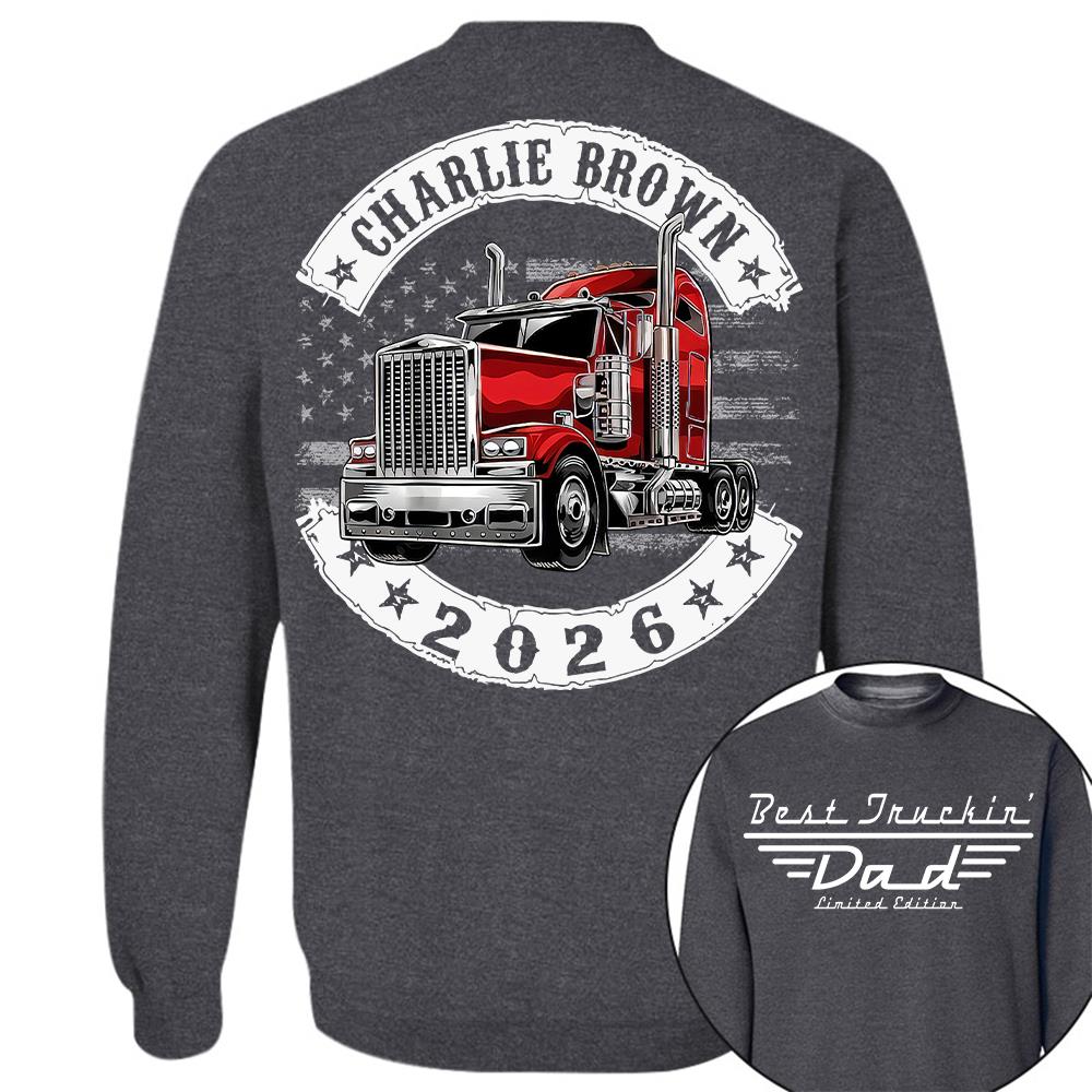 Best Truckin Dad Ever America Driver Dad Custom Shirt L0411 Hv01
