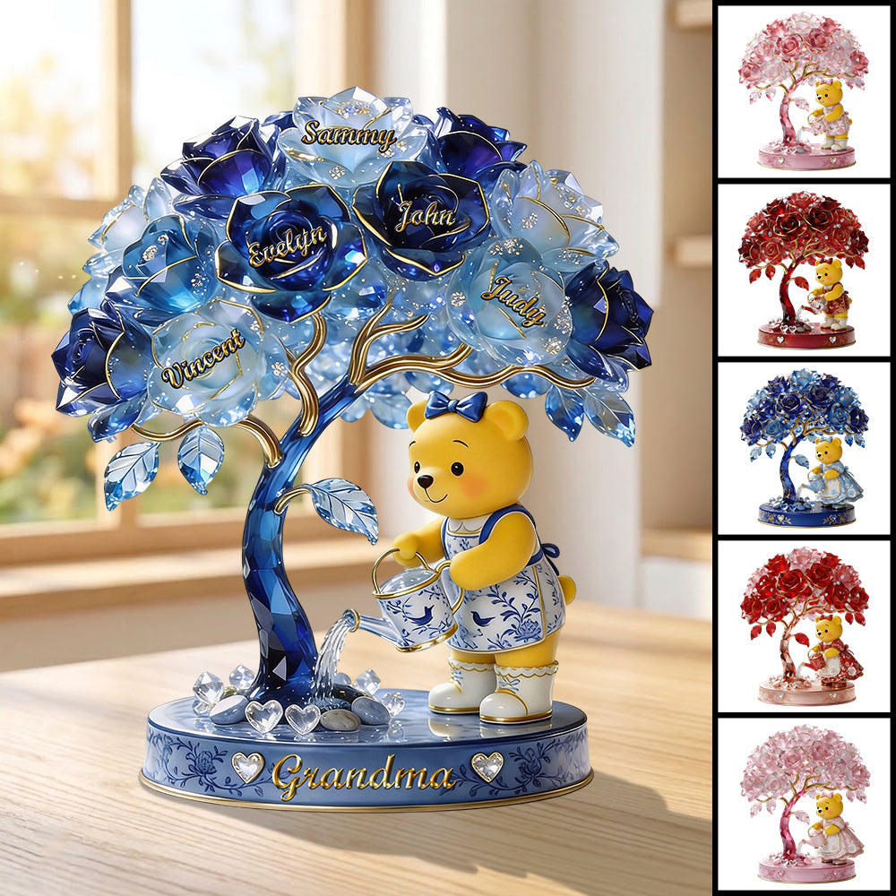 Growing With Grandma Bear Acrylic Plaque – Personalized Gifts For Grandma VH01