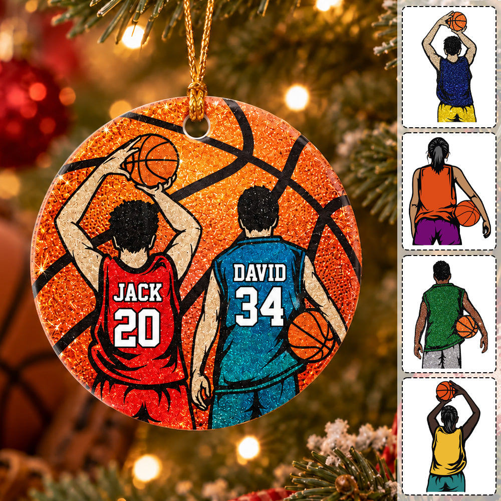 Personalized Basketball Christmas Ornament, Custom Player Gift, Basketball Lovers Gift T1807 T24