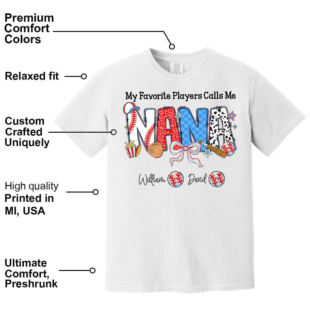My Favorite Player Calls Me Nana - Personalized Shirt For Grandma Pt99