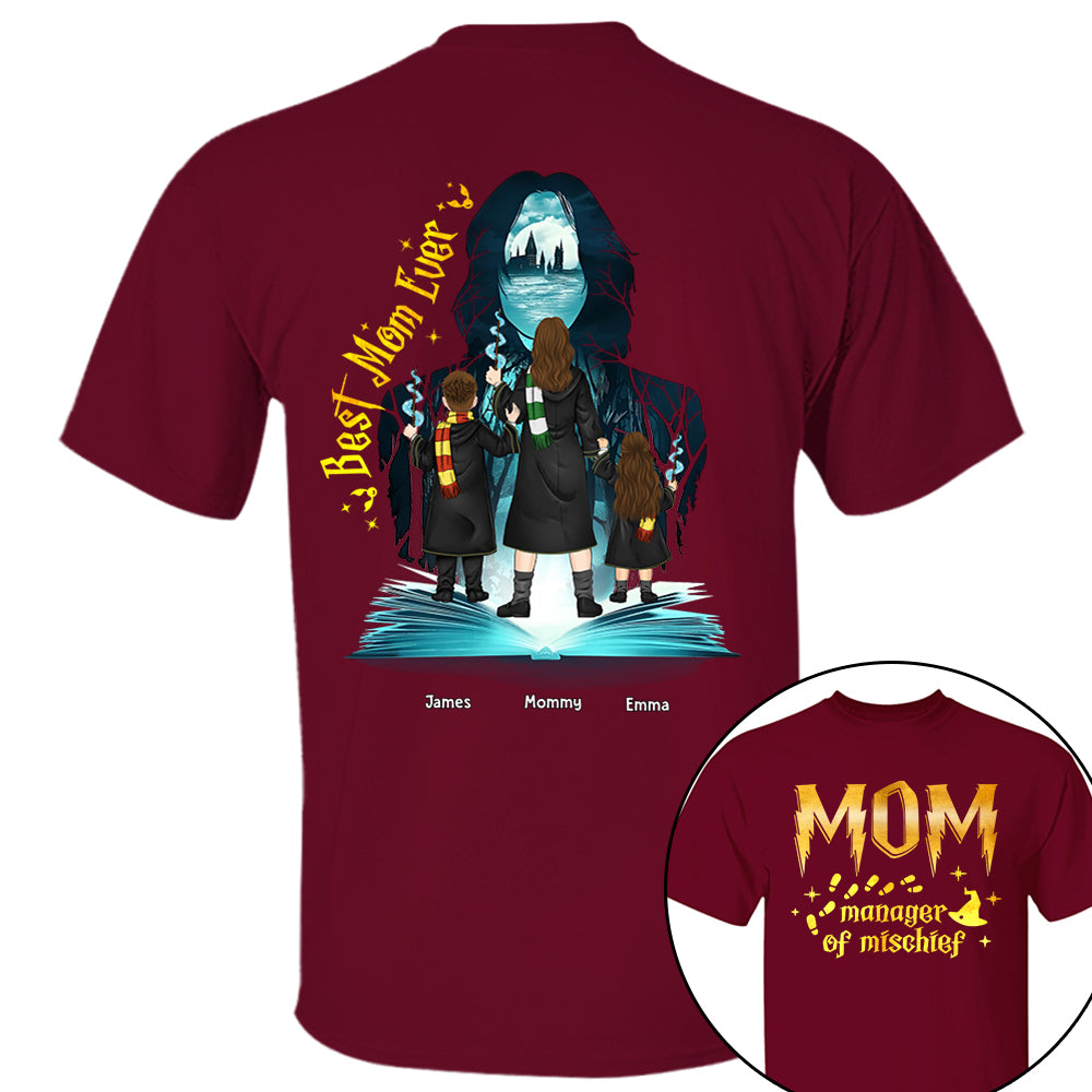 Personalized Magical Mom Manager of Mischief Wizard Mom Shirt - N3005 VH01