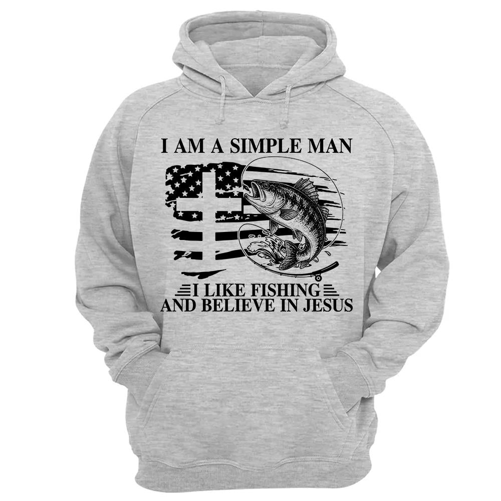 I Am A Simple Man I Like Fishing and Believe in Jesus Shirt, Christian Fisher Shirt, Jesus Fishing Shirt Na02 Hv01