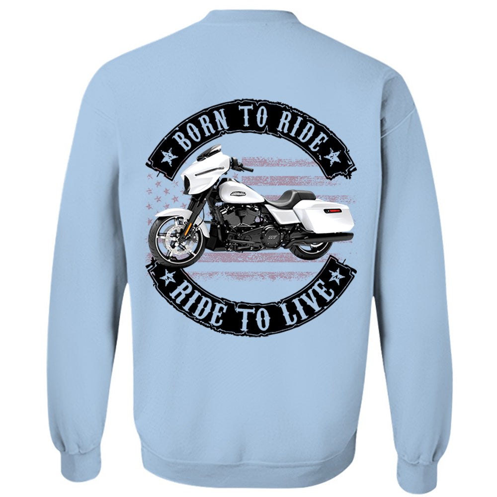 Born To Ride - Ride To Live - Personalized Upload Vehicle Photo For Biker A2110 VH01