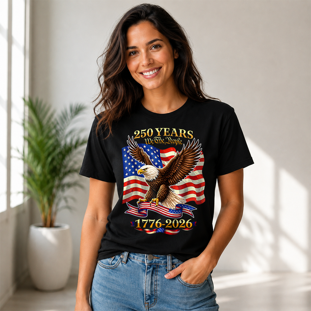 USA 250th Birthday T-Shirt, America 1776-2026 250 Years Fourth of July Tee Hv01