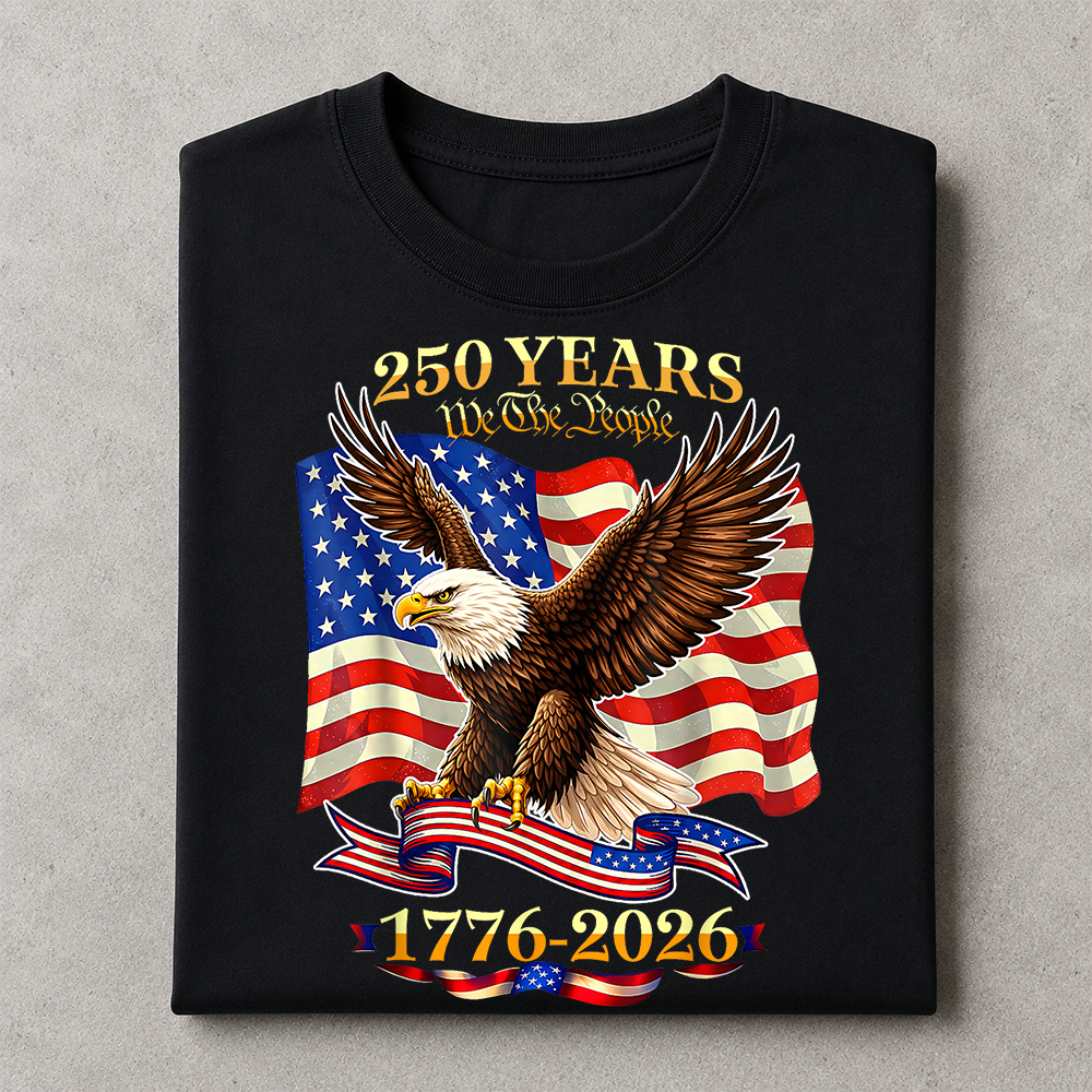 USA 250th Birthday T-Shirt, America 1776-2026 250 Years Fourth of July Tee Hv01