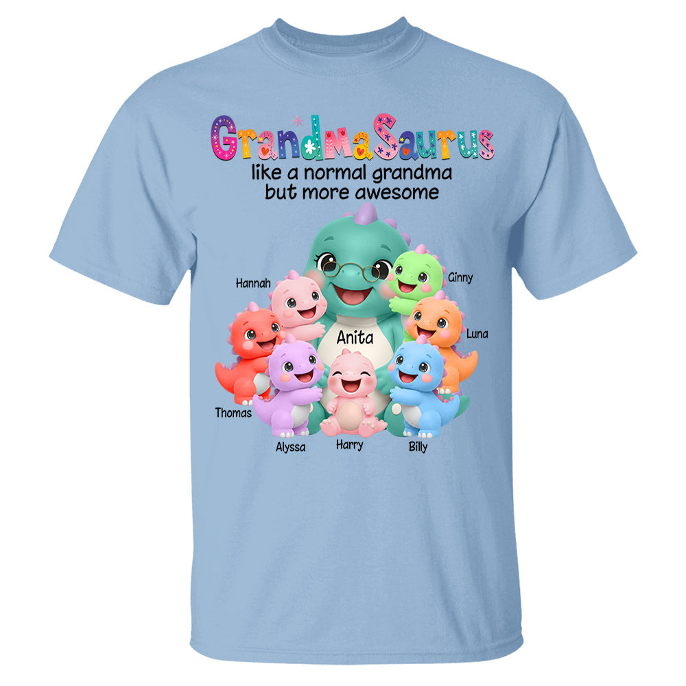Grandmasaurus Like A Normal Grandma But More Awesome, Grandmasaurus And Grandkids, Custom Shirt Gift For Grandma, Gift for Grandma Tshirt Sweatshirt MI209 Li29