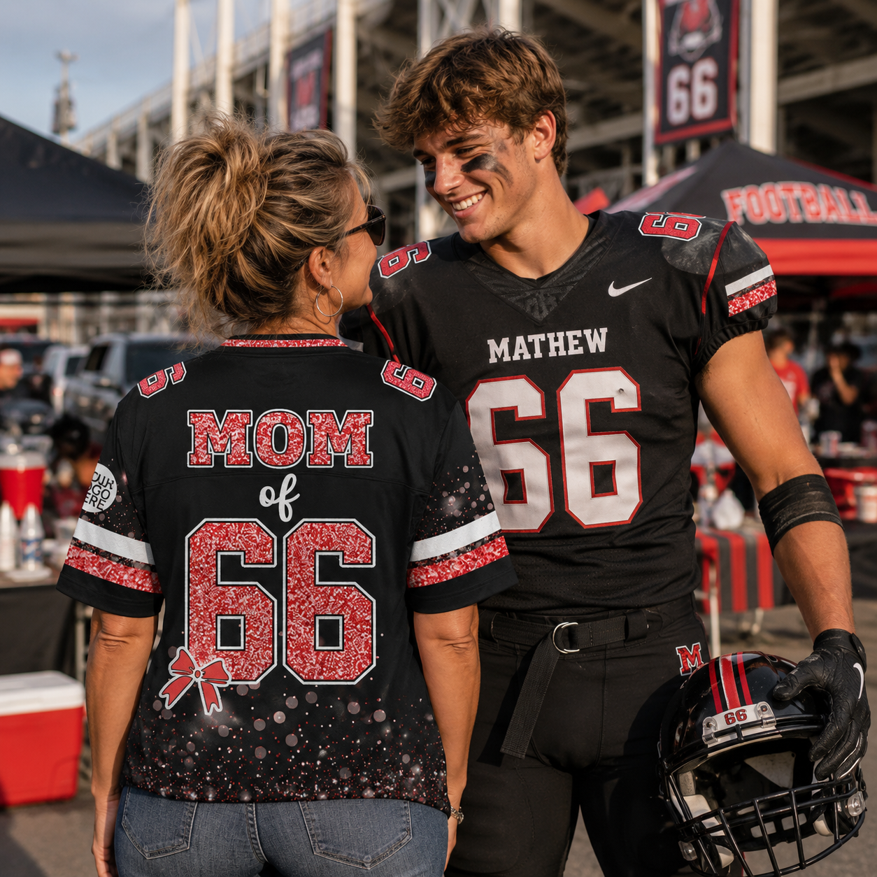 I'll Always Be Your Biggest Fan - Personalized Football Jersey For Football Mom - Gift For Sport Family T1807 T24