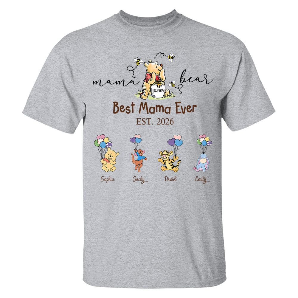 Custom Mama Grandma Bear  Sweatshirt, Mama Bear Shirt, Personalized Shirt Gift For Mom, Grandma, Custom Mother's Day Sweatshirt Shirt MI209