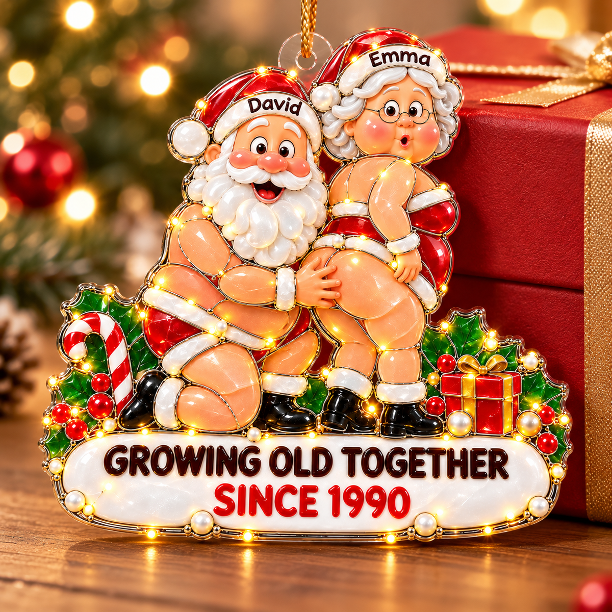 Growing Old Together- Personalized Couple Ornament A2110 VH01