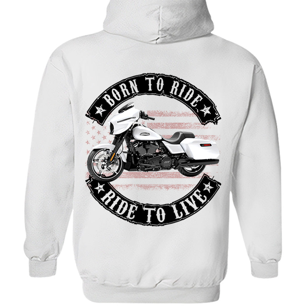 Born To Ride - Ride To Live - Personalized Upload Vehicle Photo For Biker A2110 VH01