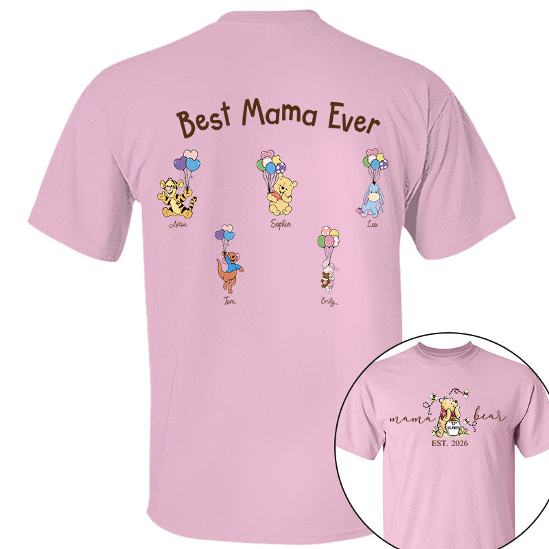 Custom Mama Bear Est And Grandkids Heart Shirts For Mother For Grandma, Personalized Shirt Gift For Mom, Grandma, Custom Mother' s Day Sweatshirt Shirt MI209