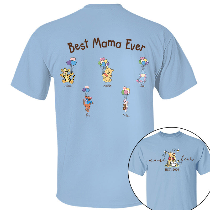 Custom Mama Bear Est And Grandkids Heart Shirts For Mother For Grandma, Personalized Shirt Gift For Mom, Grandma, Custom Mother' s Day Sweatshirt Shirt MI209