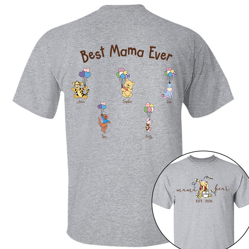 Custom Mama Bear Est And Grandkids Heart Shirts For Mother For Grandma, Personalized Shirt Gift For Mom, Grandma, Custom Mother' s Day Sweatshirt Shirt MI209