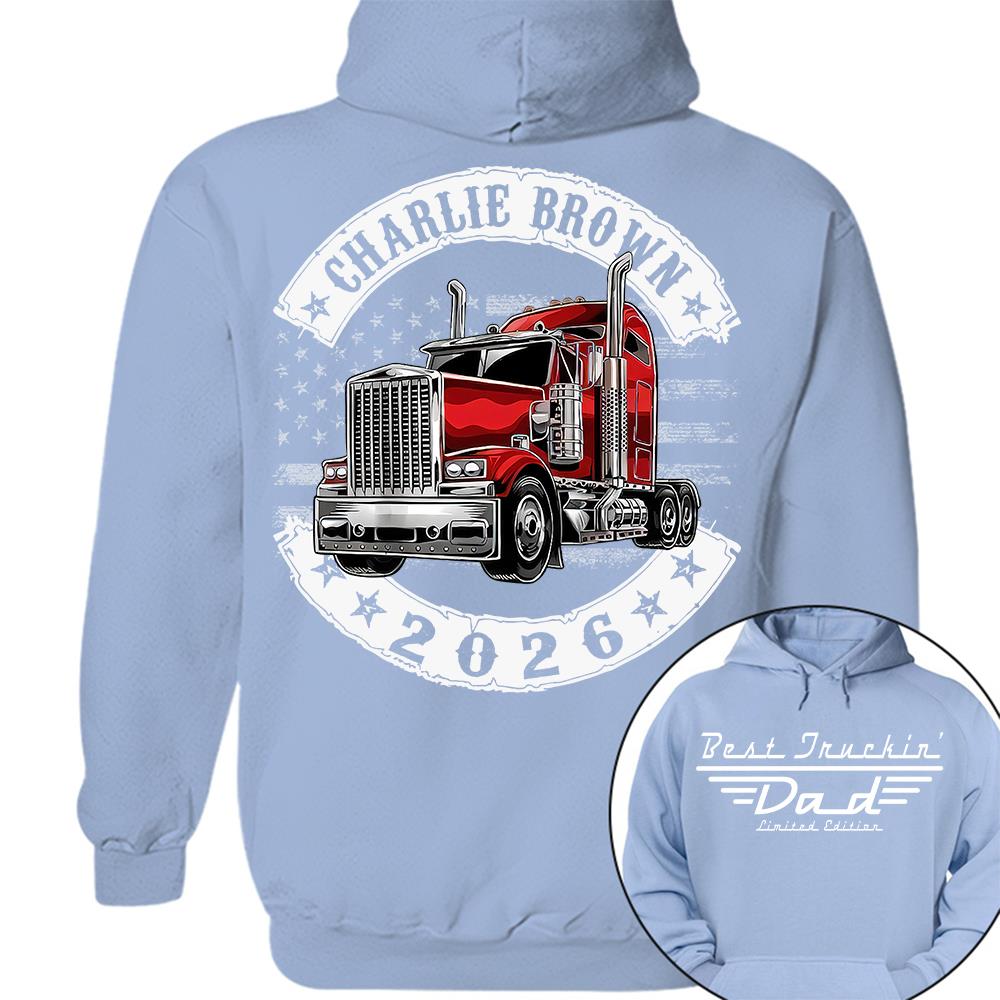 Best Truckin Dad Ever America Driver Dad Custom Shirt L0411 Hv01