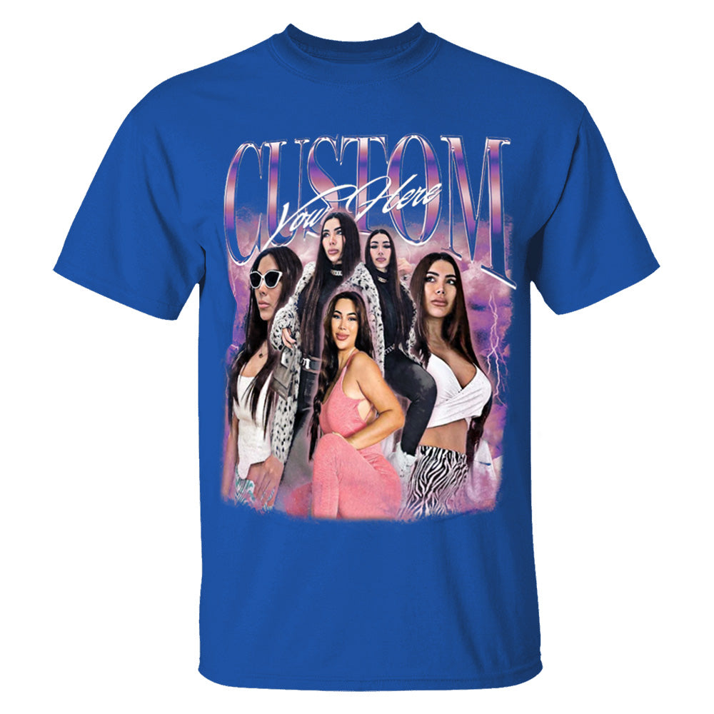 Custom Girlfriend Face Bootleg Rap Tee, Custom Boyfriend Vintage Graphic 90s Tshirt, Custom Photo Shirt, CUSTOM Your Own Bootleg Idea Here