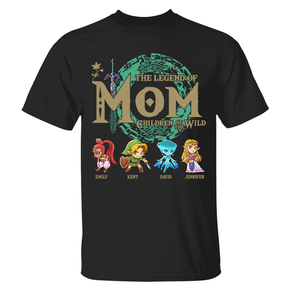 Personalized The Legend Of Mom Shirt, Children Of The Wild Gamer Shirt