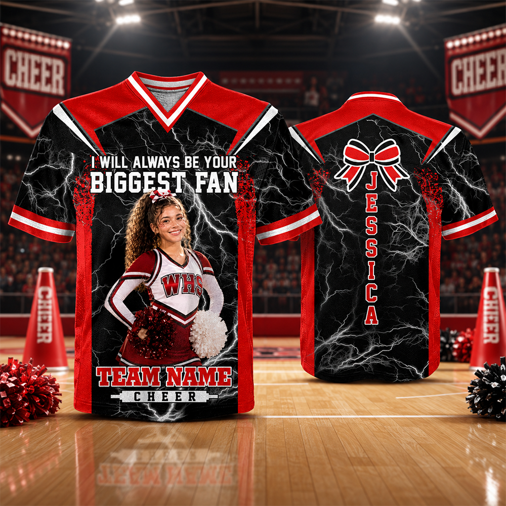 Custom I Will Always Be Your Biggest Fan Shirt, Cheer Mom Shirt,  Cheerleader Gift L0411 Hv01
