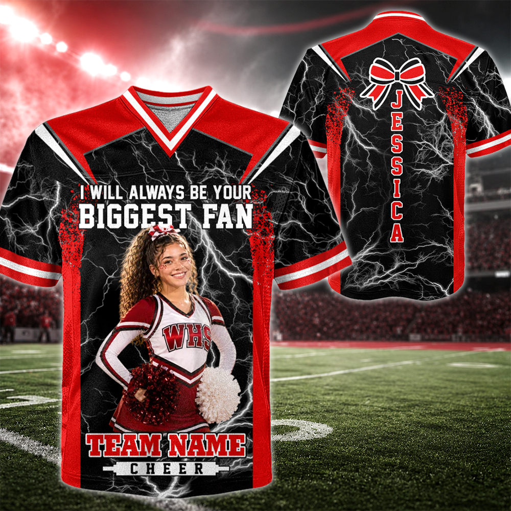 Custom I Will Always Be Your Biggest Fan Shirt, Cheer Mom Shirt,  Cheerleader Gift L0411 Hv01