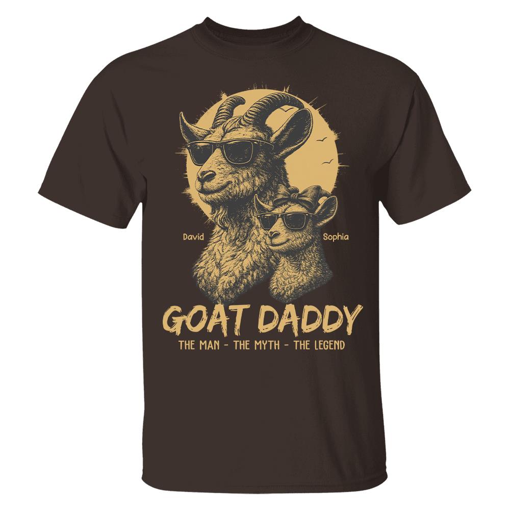 Personalized Goat Daddy Shirt, Funny Father's Day Gift For Dad L0411 Hv01