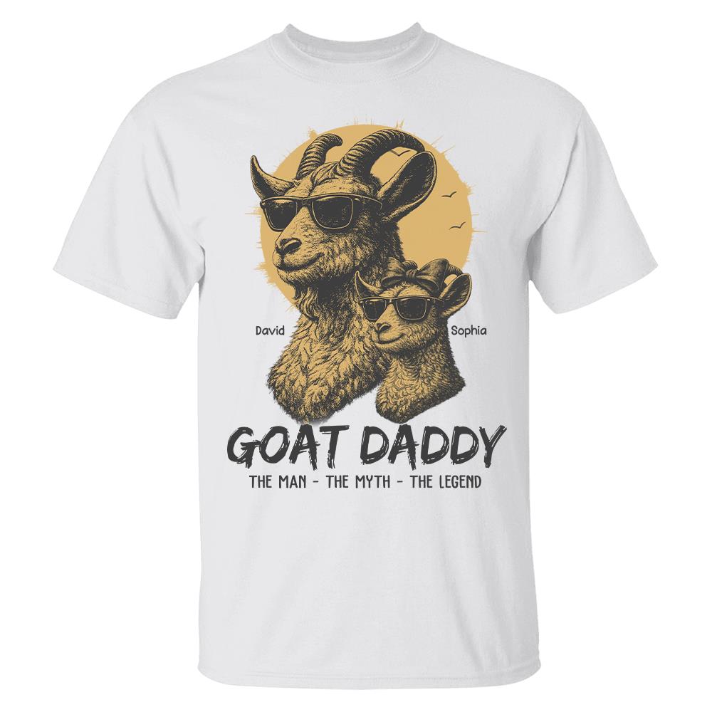 Personalized Goat Daddy Shirt, Funny Father's Day Gift For Dad L0411 Hv01