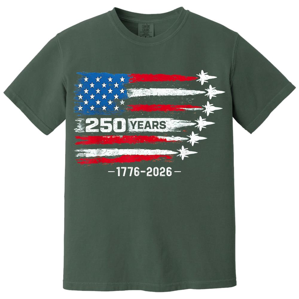 USA 250th Anniversary T-Shirt, America 250 Years 1776-2026 4th of July Tee Hv01