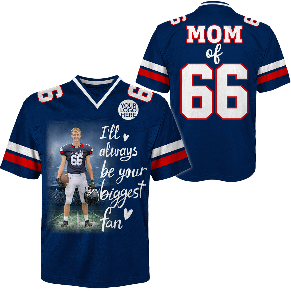 Custom Photo Football Game Day Football Jersey Gift For Football Lovers - Personalized Gift For Football Player