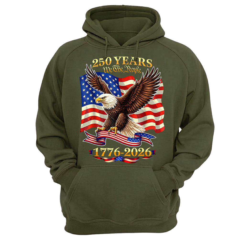 USA 250th Birthday T-Shirt, America 1776-2026 250 Years Fourth of July Tee Hv01