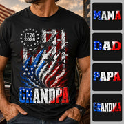 Personalized Dad Grandpa Nation Flag American 250th Anniversary Shirt, Patriotic Fighter Jets Shirt, Cool Father's Day Gift For Dad, Grandpa T1807 VH01