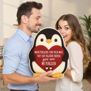 Positive Penguin Ugly Plush Pillow - Birthday Stocking Stuffers Gifts for Couple Boyfriend Girlfriend Husband Wife, I Love You Gift for Him Her Hv01
