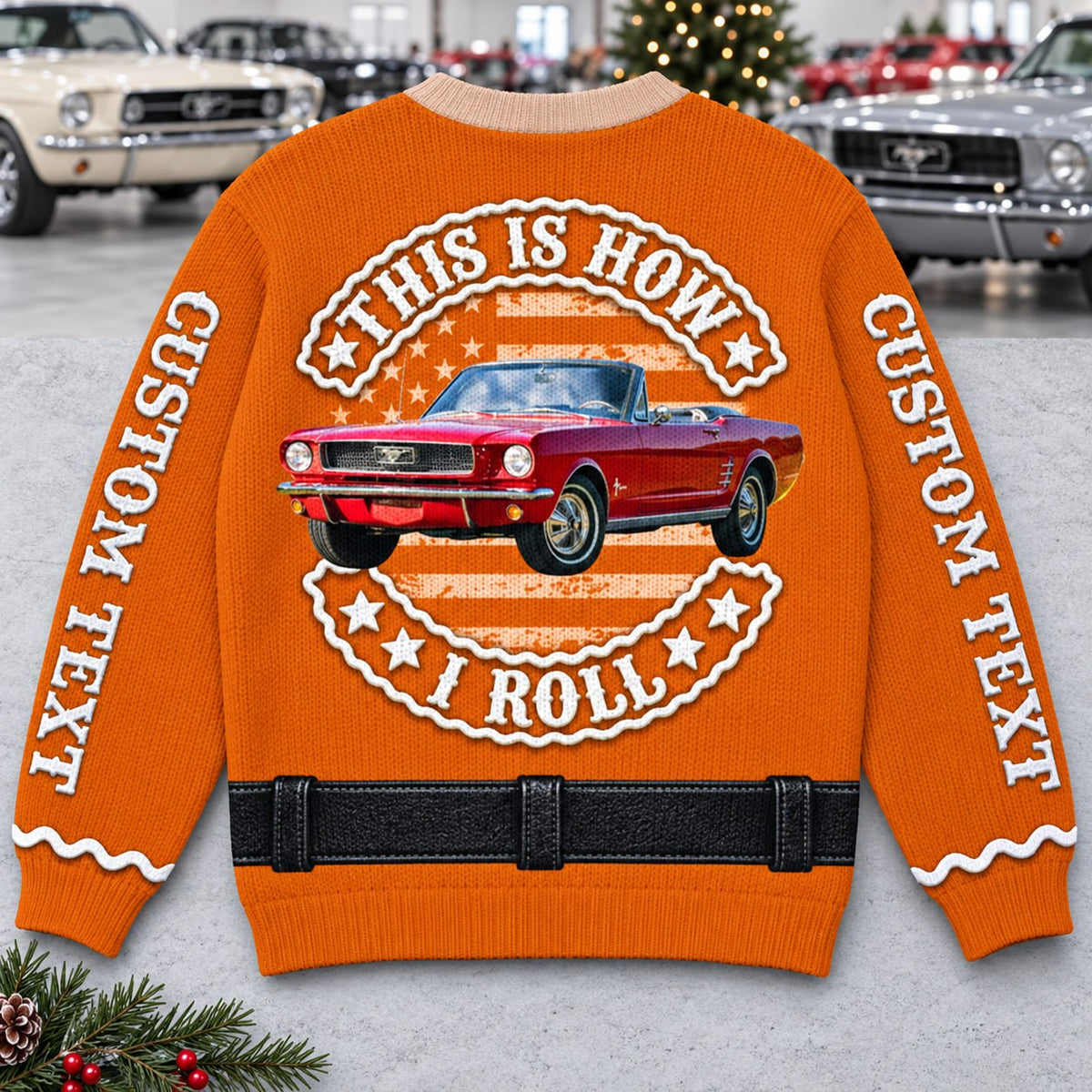 This Is How I Roll - Custom Photo Car Christmas Funny Ugly Sweater - Gift For Car Lovers A2110 T24