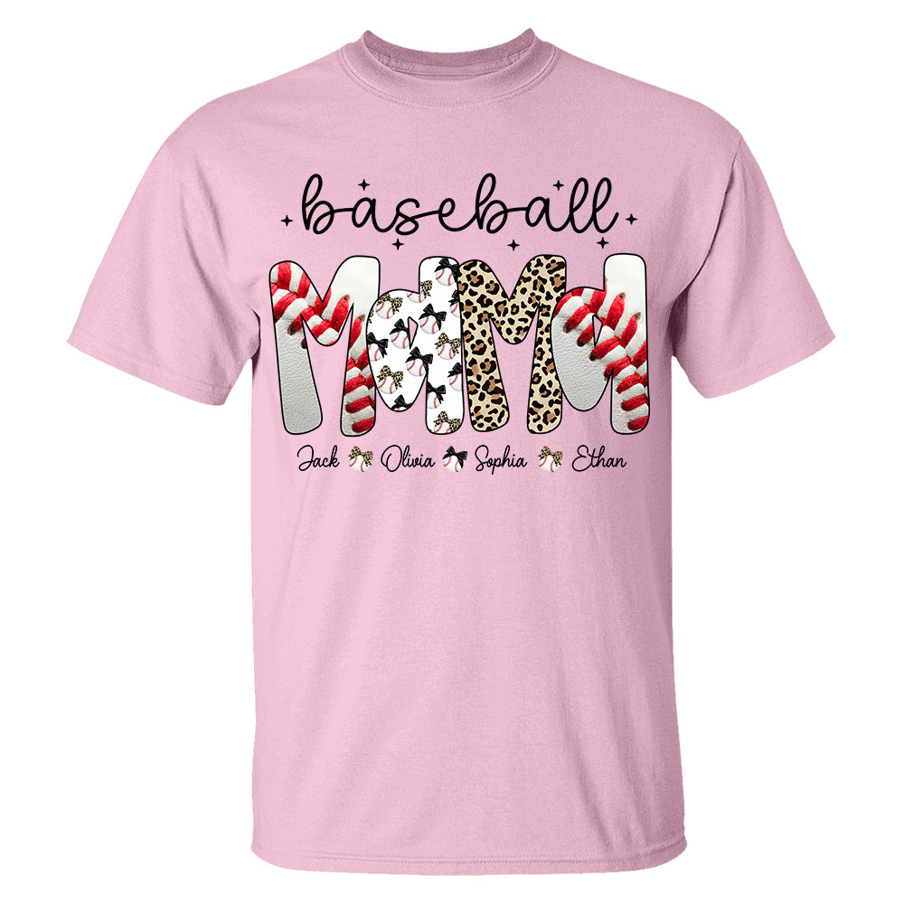Personalized Baseball Mama Shirt, Custom Baseball Sports Grandma Nickname Shirt