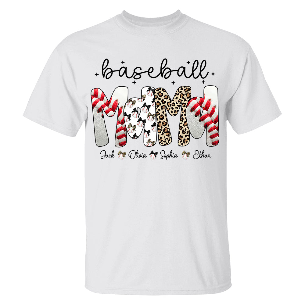 Personalized Baseball Mama Shirt, Custom Baseball Sports Grandma Nickname Shirt