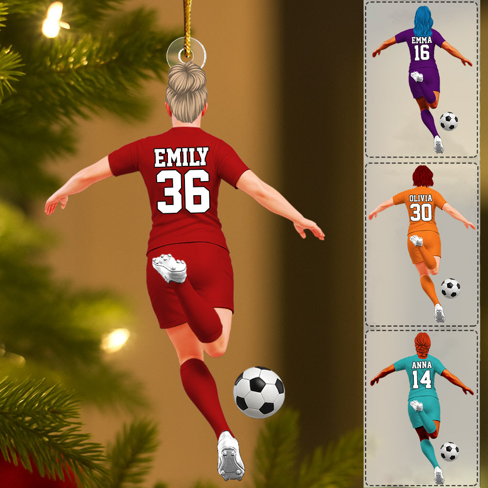 Luxury Ornament Soccer Player Personalized Ornament Gift For Soccer Player Soccer Lovers Li29